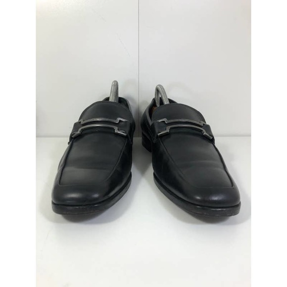 Giorgio Armani Round Moc Toe Metal Bit Slip-On Loafer Black Men\'s US 6 main image 5